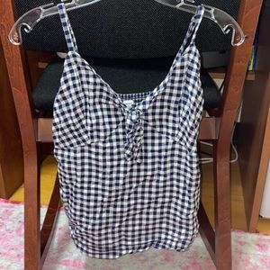 Black Gingham Top